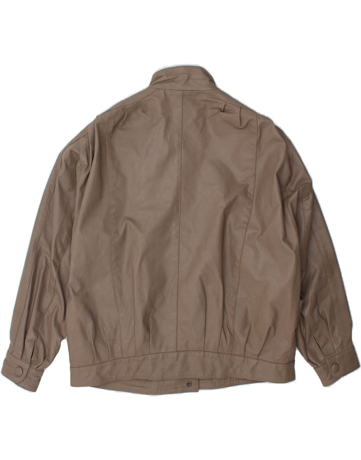 CLASSIC Womens Leather Jacket UK 18 XL Grey Leather Vintage CLASSIC and Second-Hand CLASSIC from Messina Hembry 