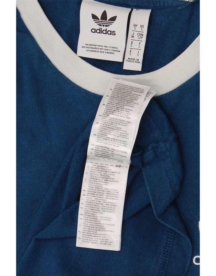 Tricou bărbați ADIDAS Top mic din bumbac bleumarin