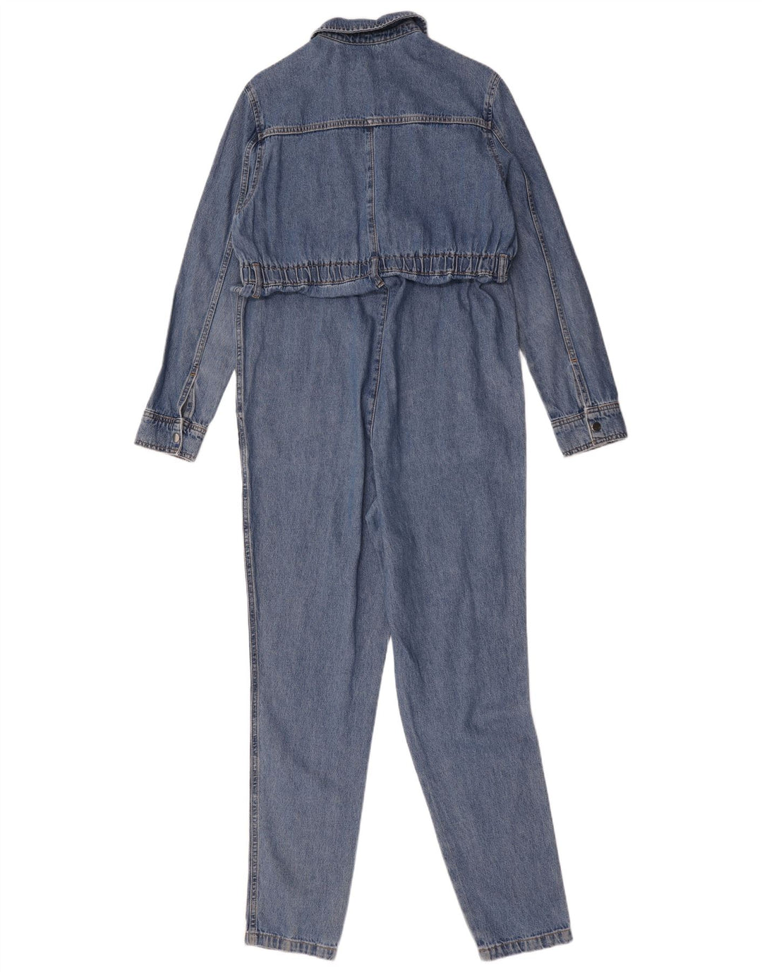 Salopetă de denim cu mânecă lungă pentru femei Topshop UK 10 Small Blue