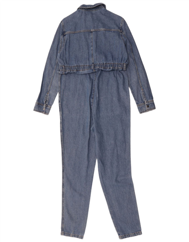 Salopetă de denim cu mânecă lungă pentru femei Topshop UK 10 Small Blue