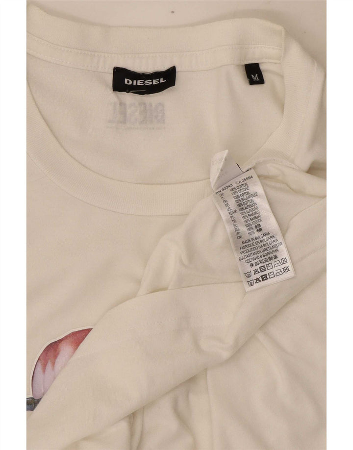 Tricou grafic pentru bărbați Diesel Top Medium Alb Bumbac