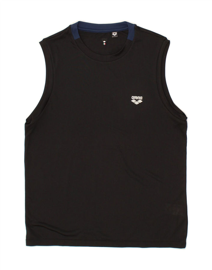 ARENA Mens Vest Top Small Black Polyester Vintage Arena and Second-Hand Arena from Messina Hembry 