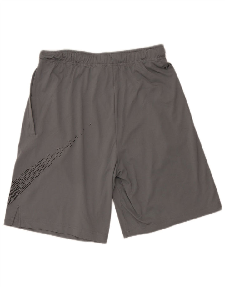 Pantaloni scurți sport Nike Dri Fit Graphic pentru bărbați, gri mediu, poliester