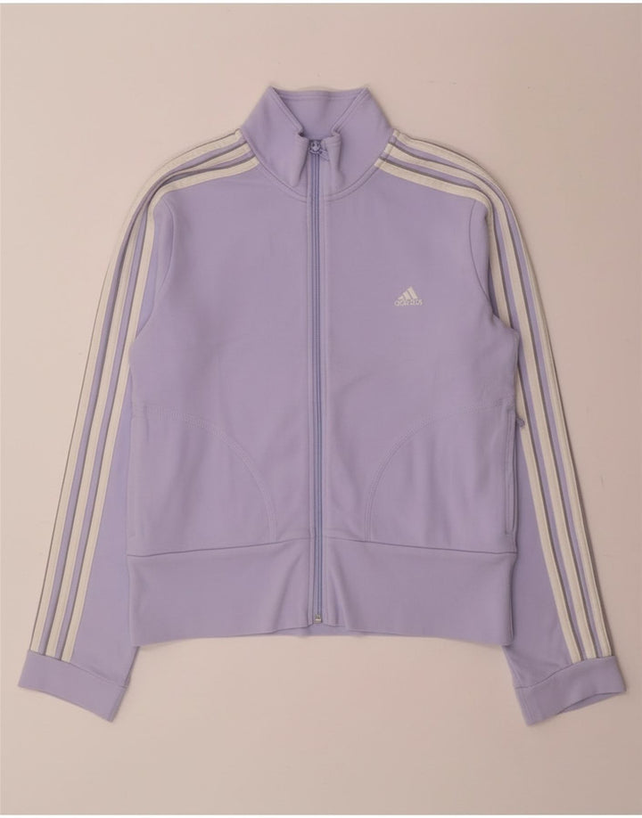 Jachetă de top pentru trening Adidas pentru femei UK 12, bumbac violet mediu