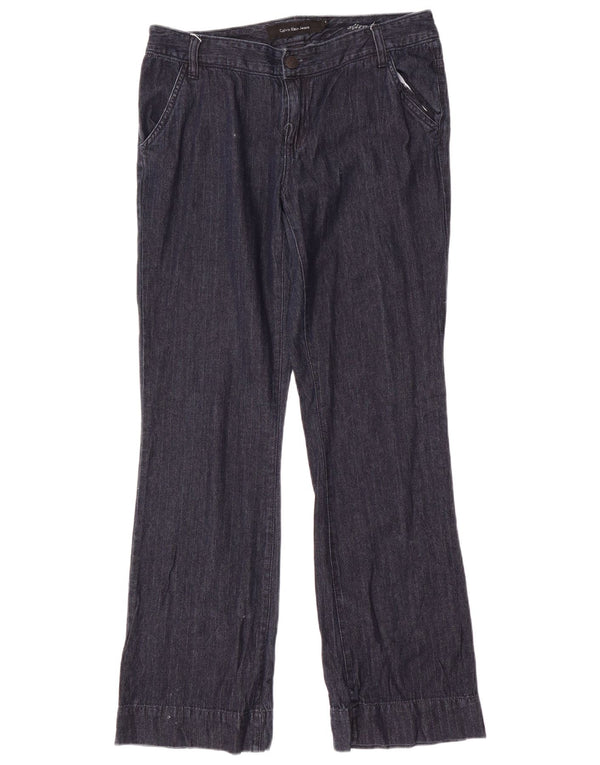 Calvin Klein Pantaloni chino Bootcut pentru femei US 8 Medium W32 L32 bleumarin