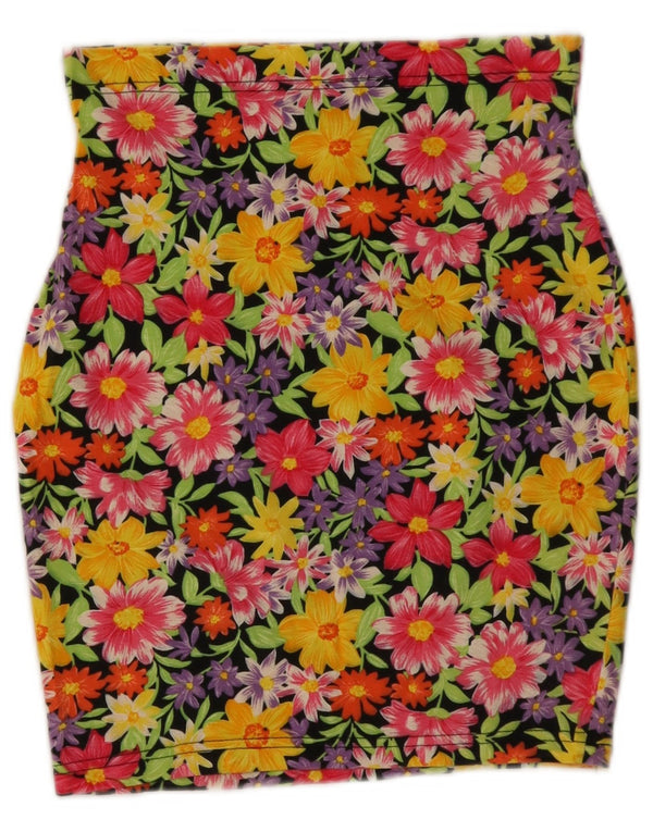 Fusta creion Vintage pentru femei W28 Medium Multicolor Floral