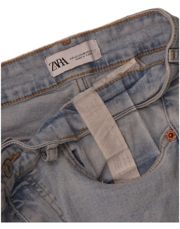 Blugi evazați pentru damă Zara EU 42 Large W32 L27 Blue Bumbac