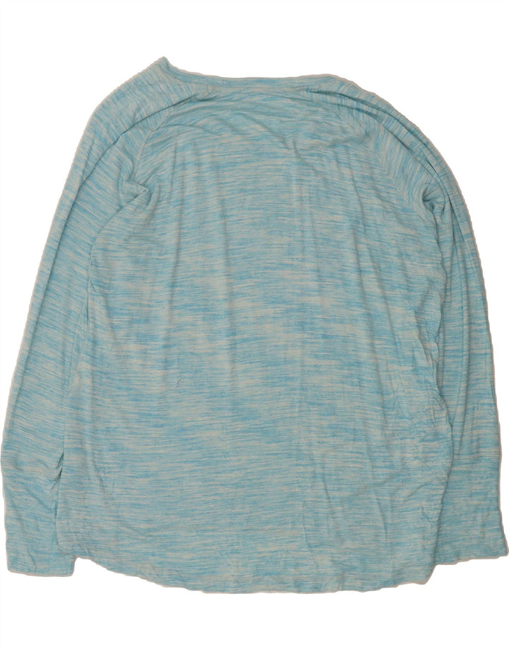 VINTAGE Mens Top Long Sleeve XL Blue Rayon Vintage Vintage and Second-Hand Vintage from Messina Hembry 