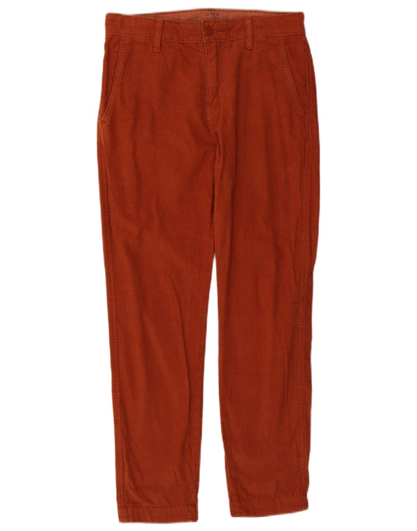 Pantaloni standard conici din catifea pentru bărbați Levi's L28 L27 bumbac portocaliu