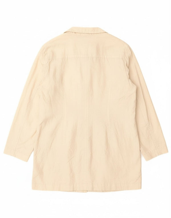 Rochie cămașă pentru femei Vera Mont UK 18 XL din mătase florală alb