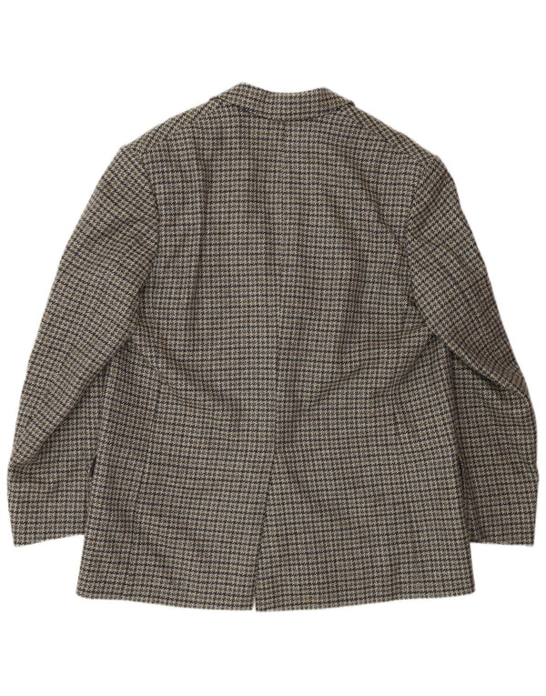 Sacou blazer cu 2 nasturi pentru bărbați Ermenegildo Zegna UK 40 Medium Gri Houndstooth