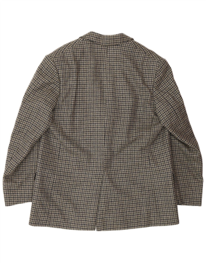 Sacou blazer cu 2 nasturi pentru bărbați Ermenegildo Zegna UK 40 Medium Gri Houndstooth