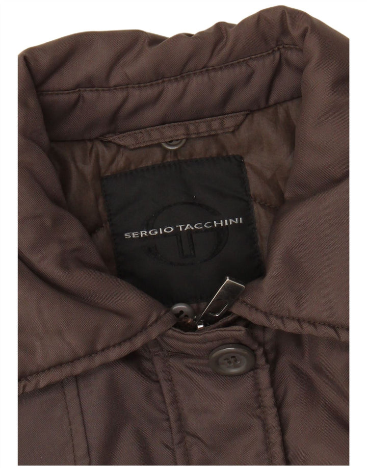SERGIO TACCHINI Palton căptușit pentru femei UK 14 Maro mediu