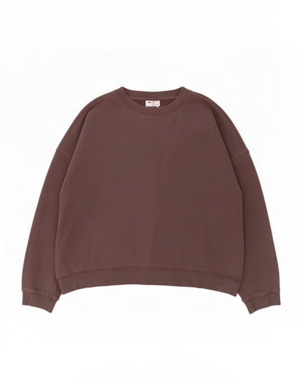 Topshop Pulover oversize Crop pentru femei UK 14 Bumbac gri mediu