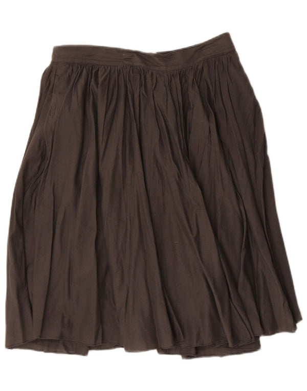 Fusta plisată pentru femei J. Crew US 4 Small W30 bumbac gri