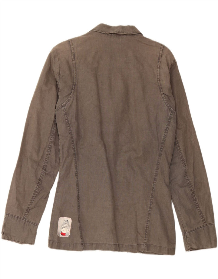 G-STAR Mens 1 Button Blazer Jacket UK 38 Medium Grey Linen Vintage G-Star and Second-Hand G-Star from Messina Hembry 