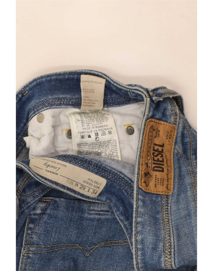 Blugi drepti, slim, drepte, l29 L34, din bumbac albastru Diesel
