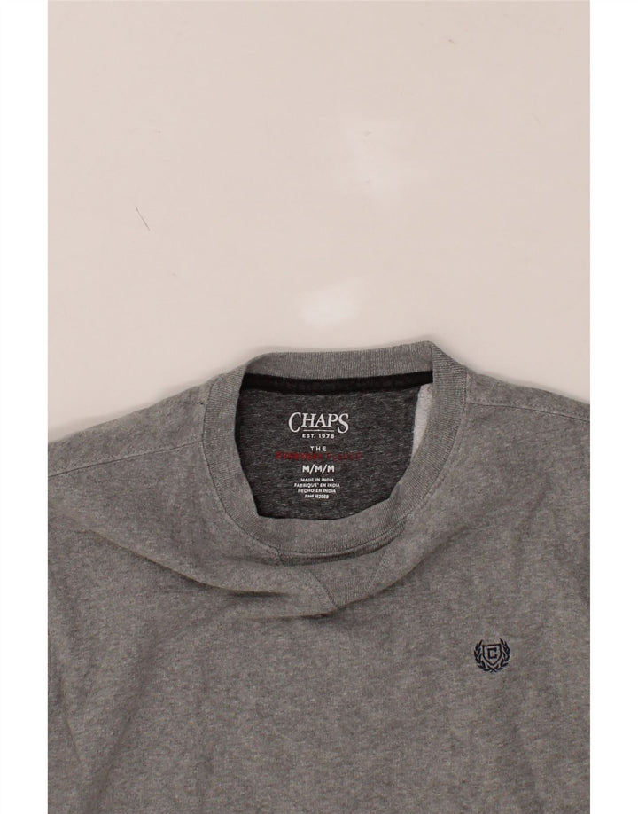 CHAPS Mens Sweatshirt Jumper Medium Grey Cotton Vintage Chaps and Second-Hand Chaps from Messina Hembry 