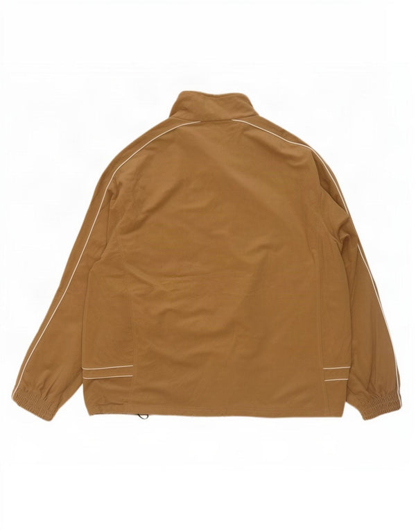 Jachetă de trening Diadora pentru bărbați din velur, 2XL, poliester cu dungi bej