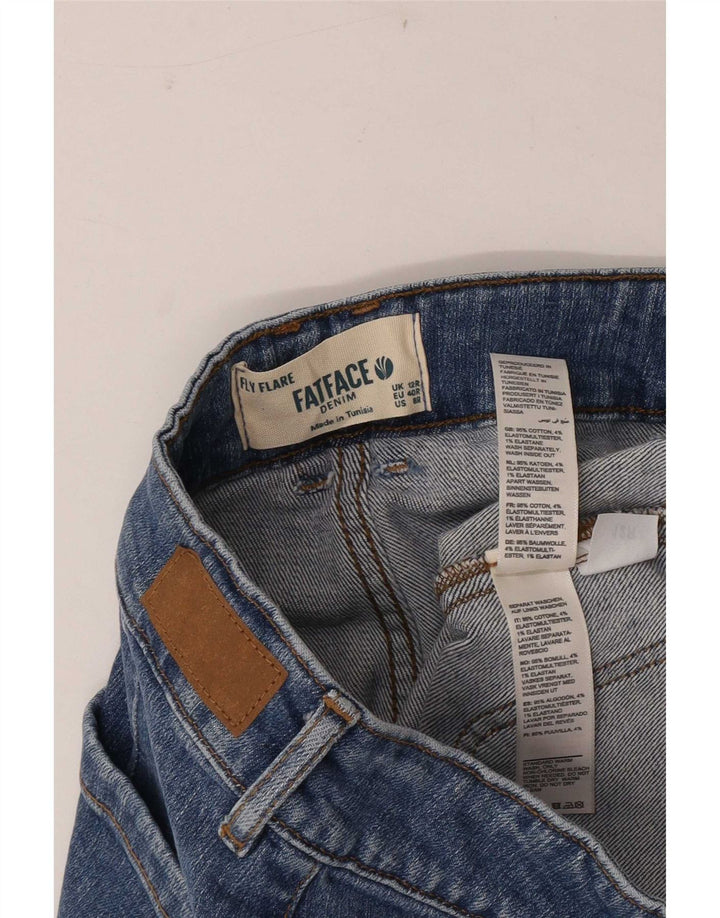 Fat Face Blugi evazați Fly pentru femei UK 12 Medium W30 L31 Blue Bumbac