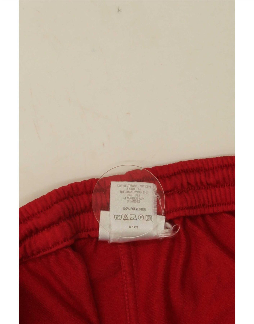 Pantaloni de trening grafic pentru bărbați Adidas, roșu mediu, poliester color bloc