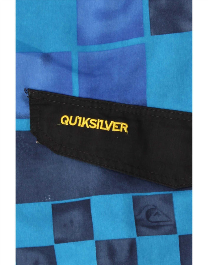 Pantaloni scurți de înot Quiksilver pentru bărbați, albastru mediu geometric