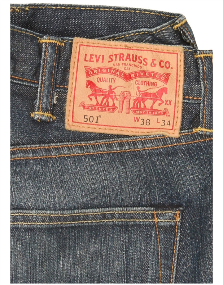 Blugi drepti pentru bărbați Levi's 501 W38 L34 Bumbac albastru