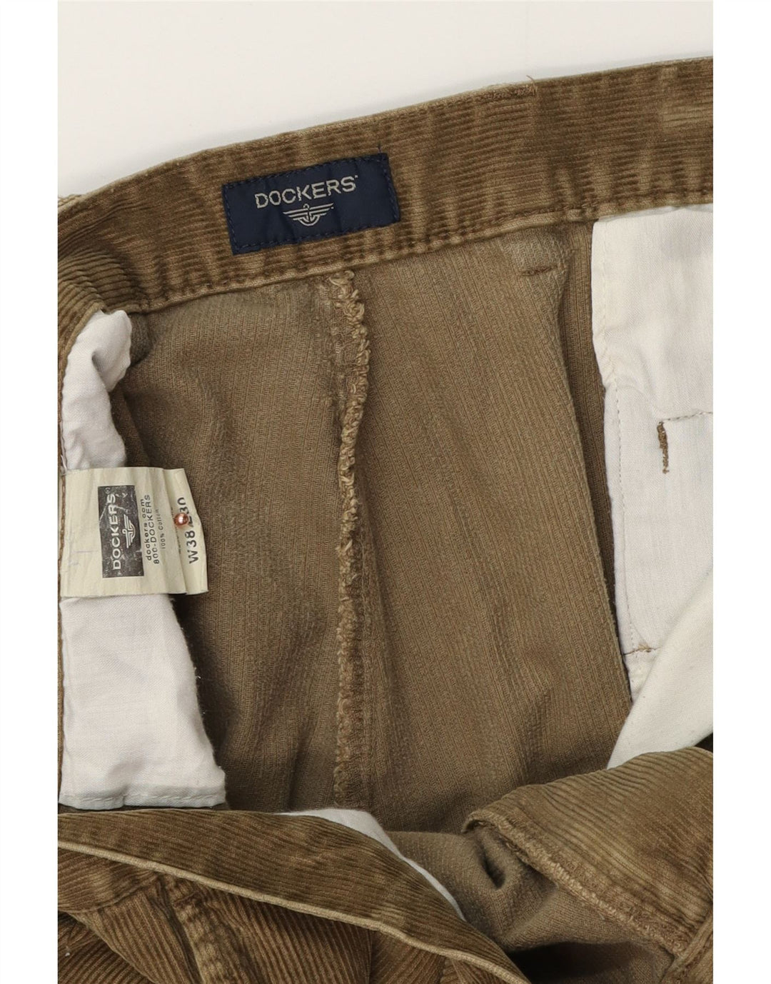DOCKERS Pantaloni bărbătesc din velur cu cârlige L38 L30 bumbac kaki