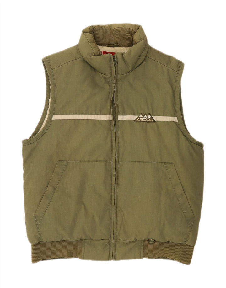 Gilet căptușit pentru bărbați Levi's UK 40 Large Khaki Colorblock