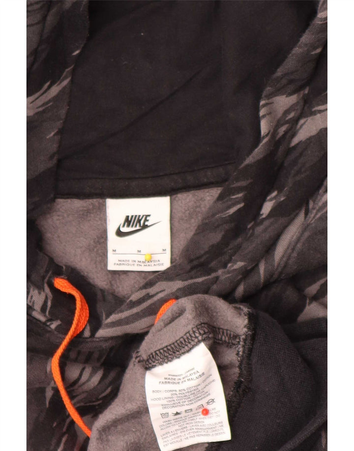 Pulover Nike pentru bărbați, bumbac camuflaj, gri mediu