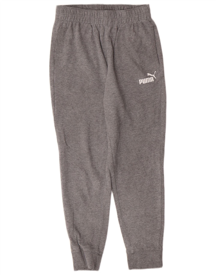 Puma Băieți Pantaloni Trening Pantaloni Joggeri 10-11 Ani Bumbac Gri Mediu