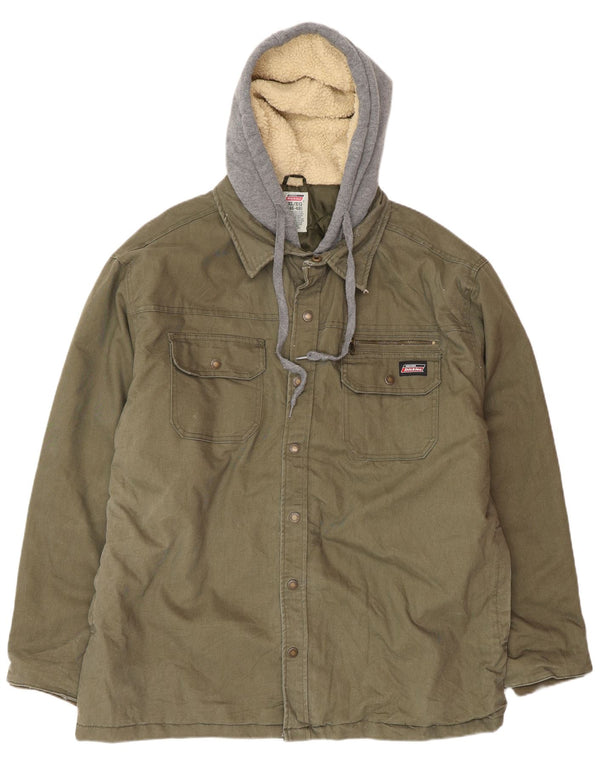 DICKIES Jachetă cu glugă pentru bărbați, UK 42 XL, bumbac color block, kaki