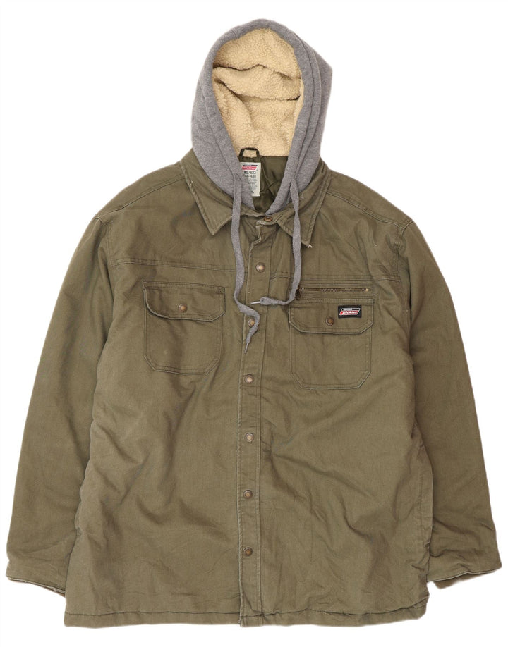 DICKIES Jachetă cu glugă pentru bărbați, UK 42 XL, bumbac color block, kaki