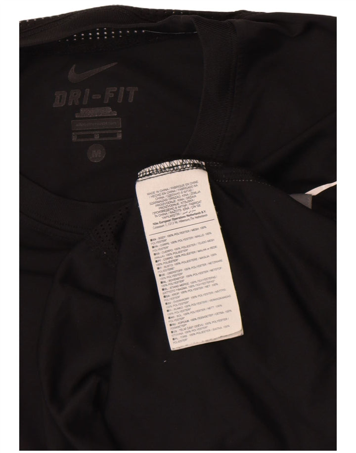 Tricou Nike Dri Fit pentru bărbați Top Mediu Negru Poliester cu dungi
