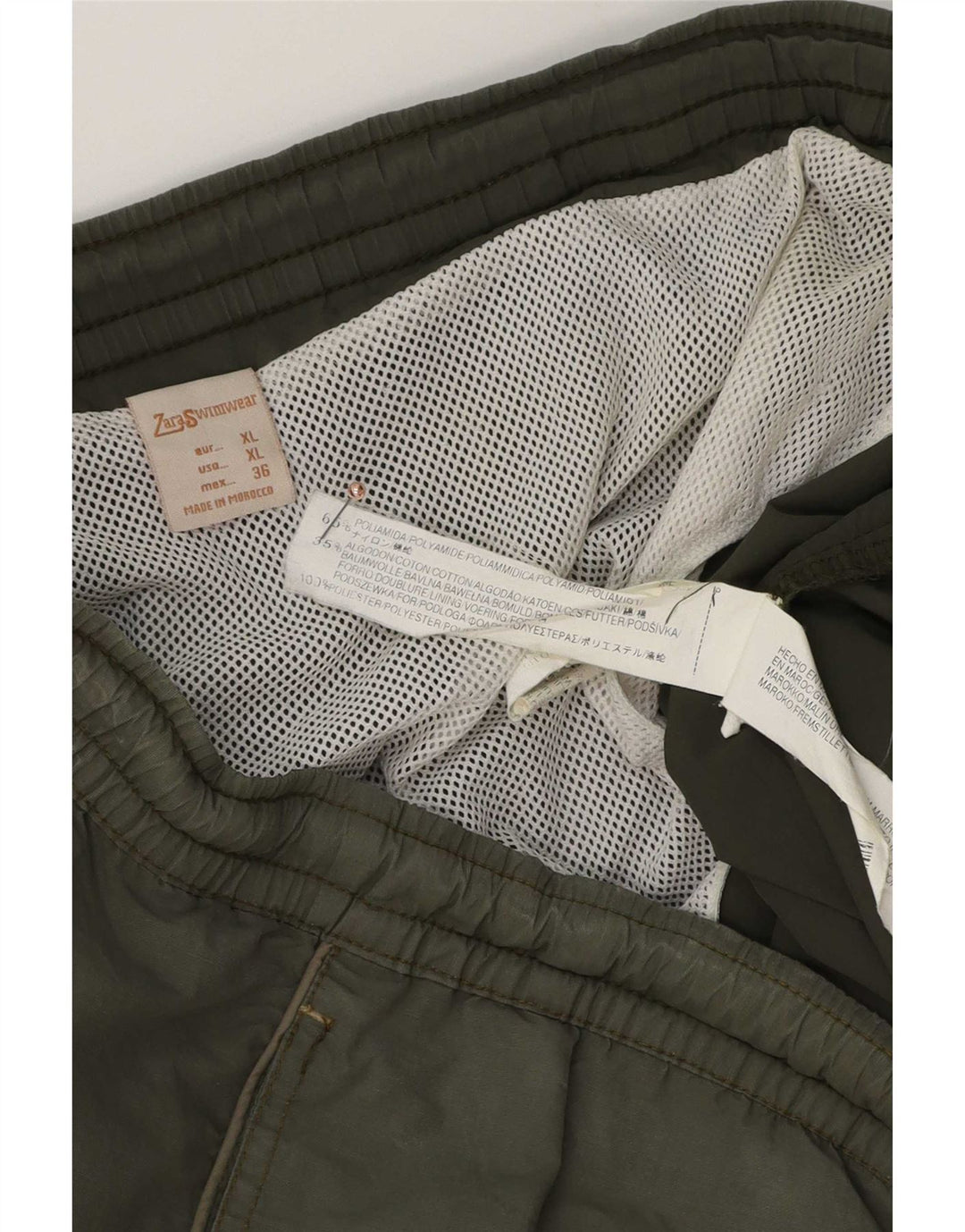 Pantaloni scurți de înot pentru bărbați Zara XL, verde, poliamidă