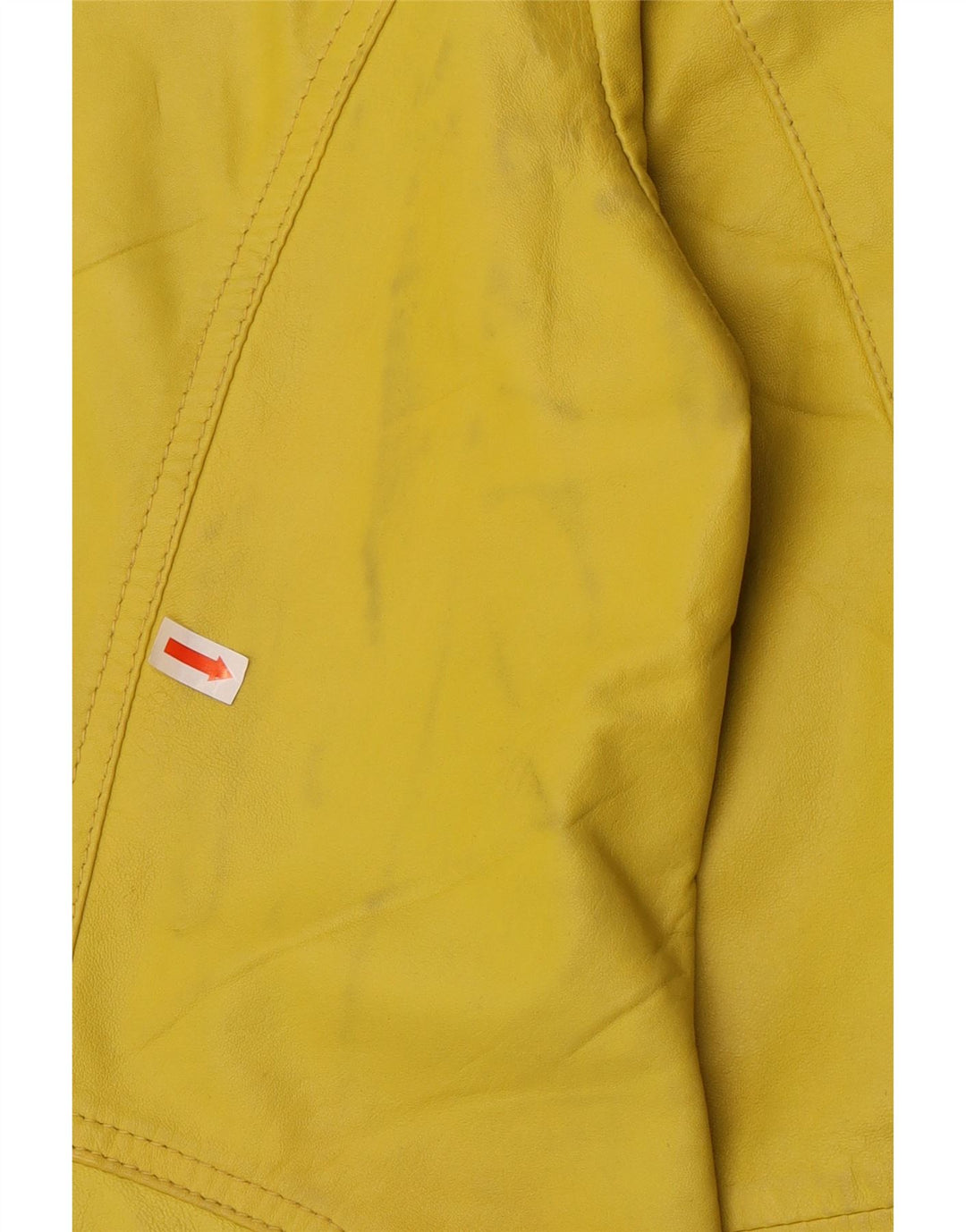 Jachetă de piele Biba pentru femei UK 14 Medium Yellow Spotted Leather