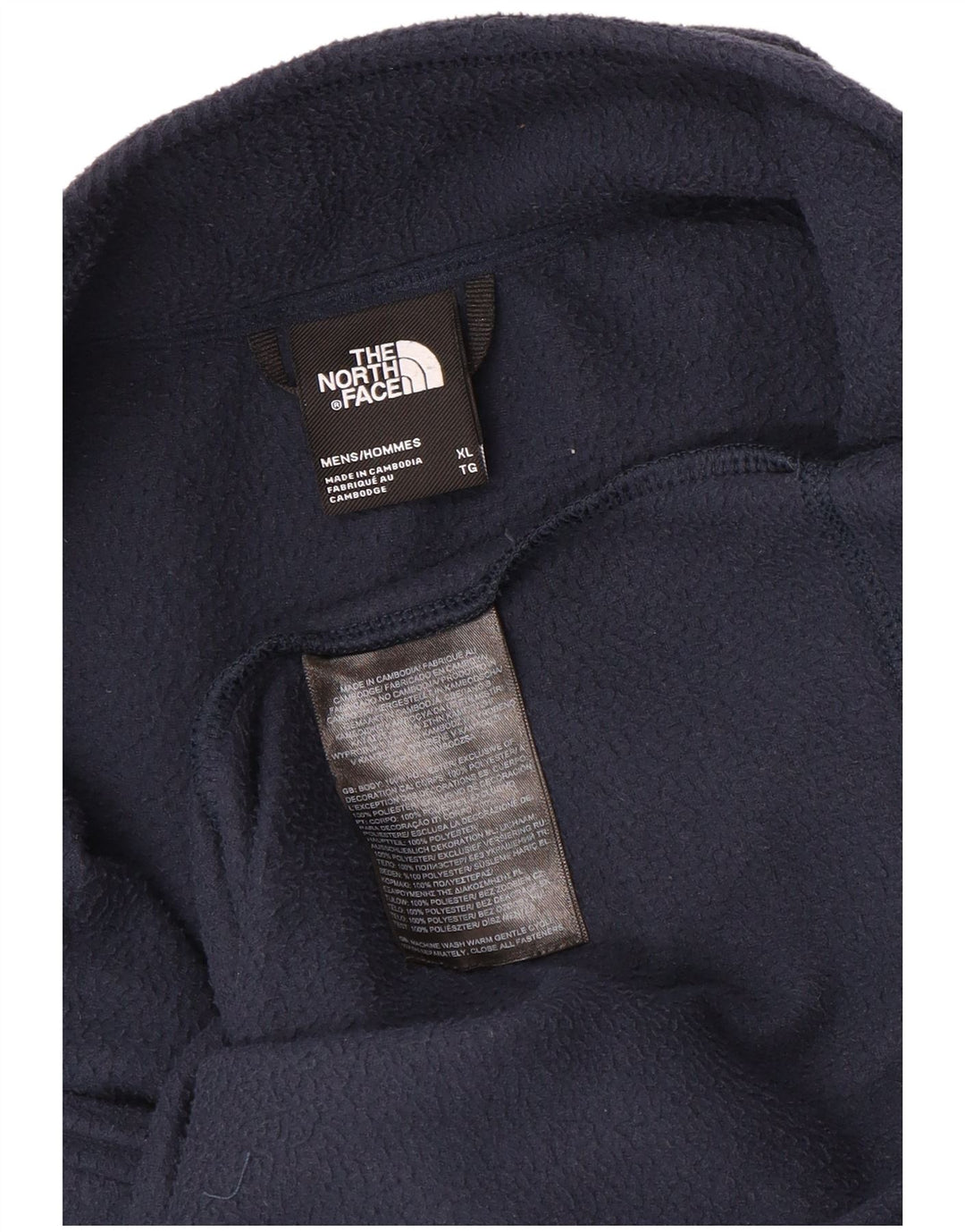 Pulover pentru bărbați The North Face, cu fermoar și gât, XL, poliester bleumarin
