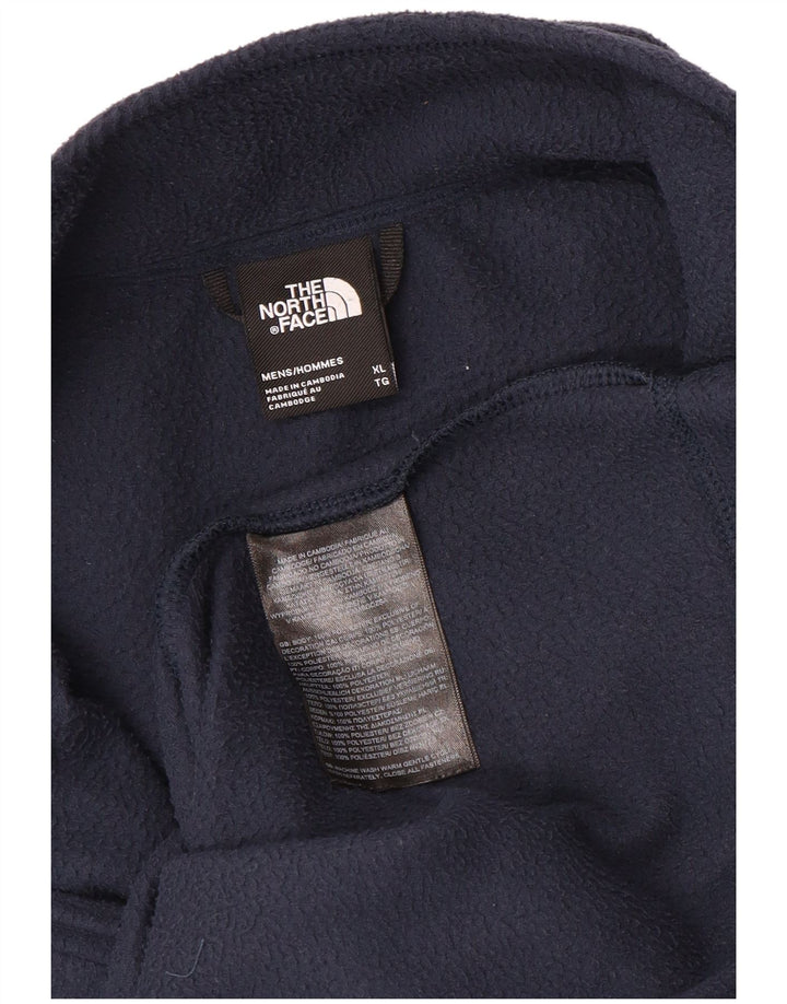 Pulover pentru bărbați The North Face, cu fermoar și gât, XL, poliester bleumarin