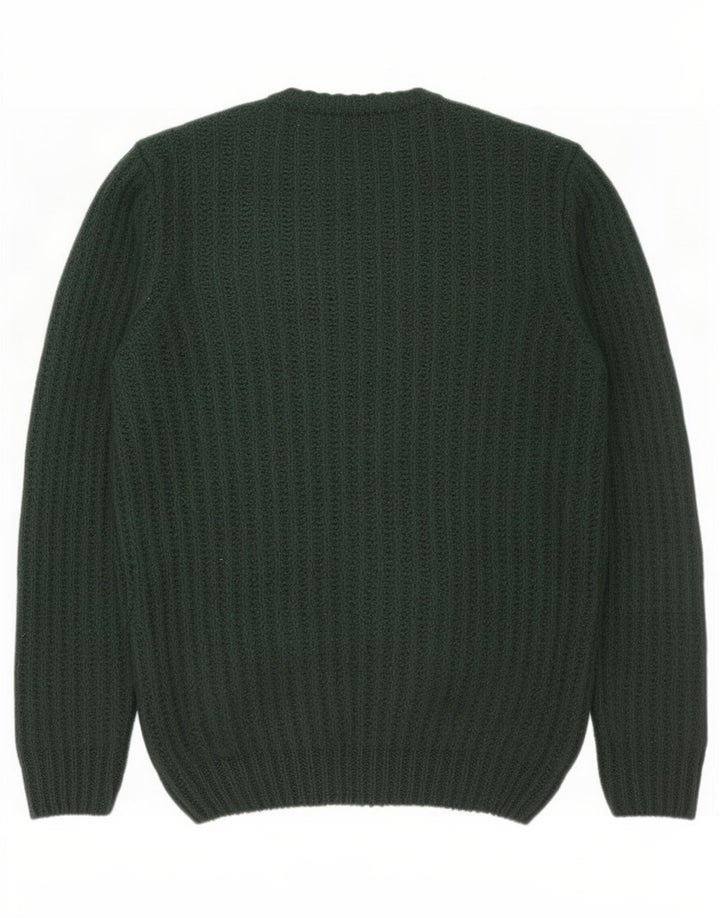 Pulover pentru bărbați Zara, cu decolteu, verde mediu acrilic