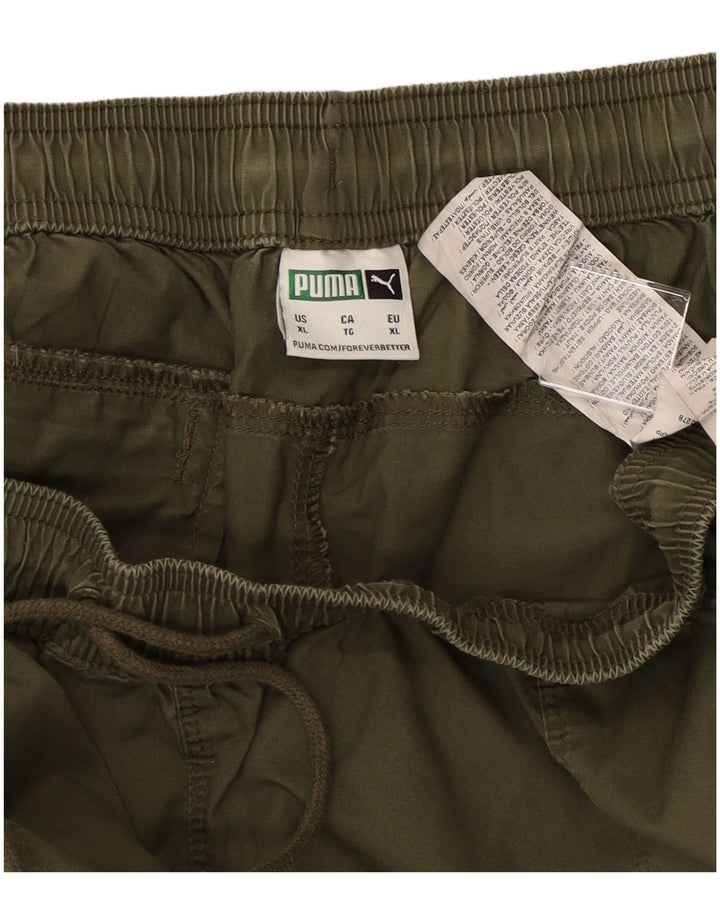 Pantaloni cargo PUMA pentru bărbați, XL W38 L28, bumbac kaki