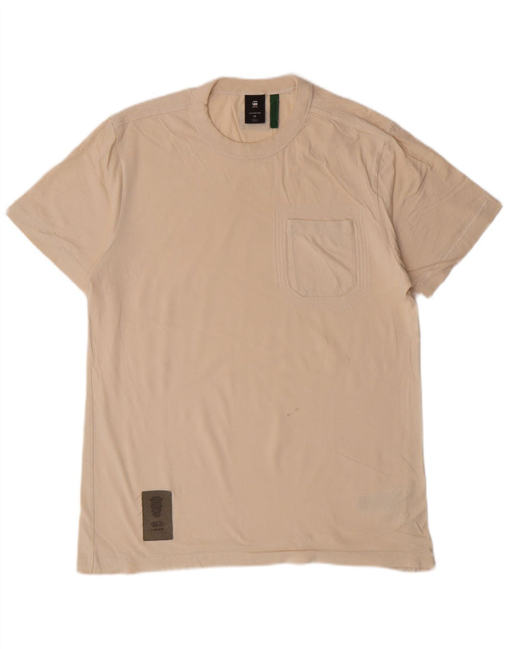Tricou Bărbați G-STAR Top Mediu Bumbac Alb