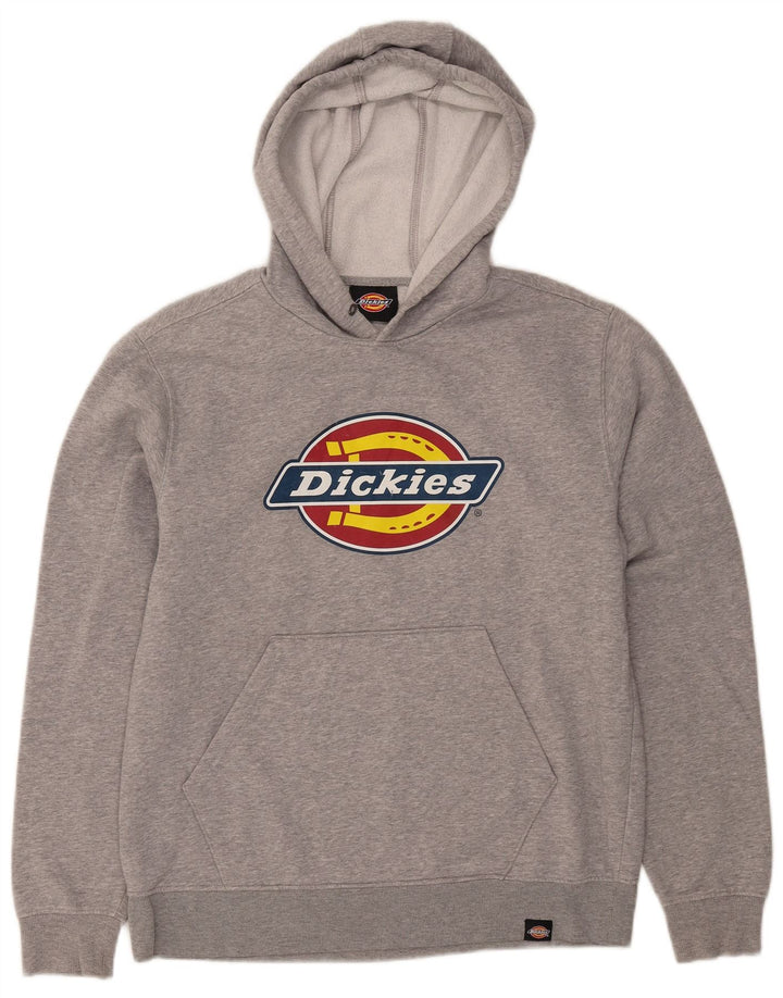 Pulover pentru bărbați DICKIES cu glugă cu grafică, bumbac cu pete, gri mediu