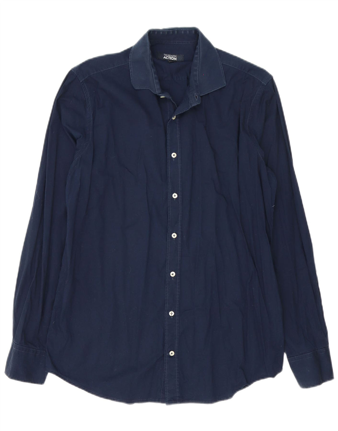 Trussardi Cămașă Bărbați Mărimea 41/42 Mare Bumbac Bleumarin