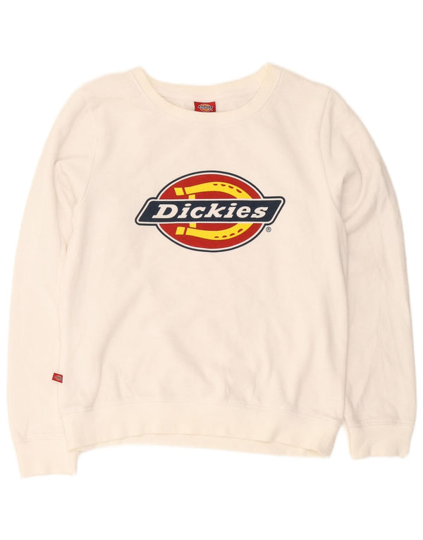 Pulover cu grafic pentru băieți Dickies 11-12 ani, bumbac alb