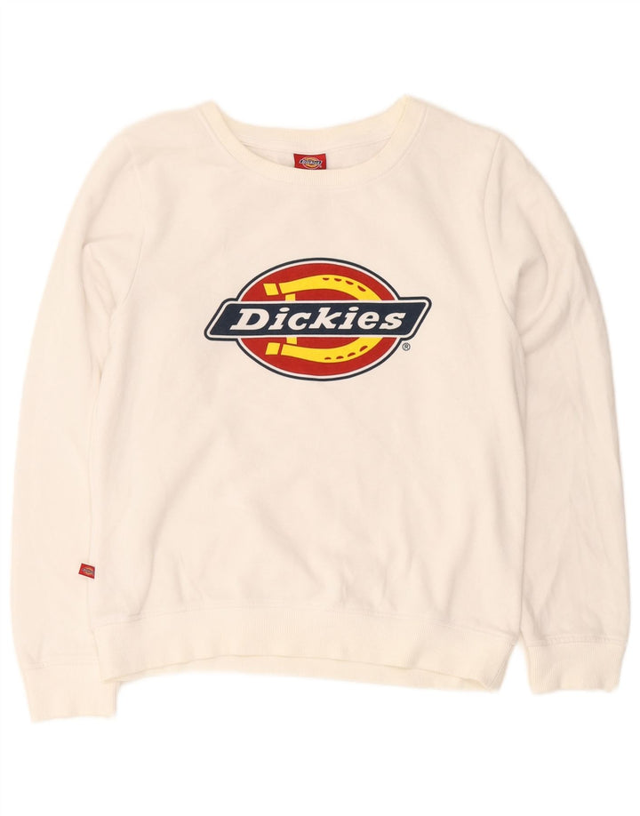 Pulover cu grafic pentru băieți Dickies 11-12 ani, bumbac alb