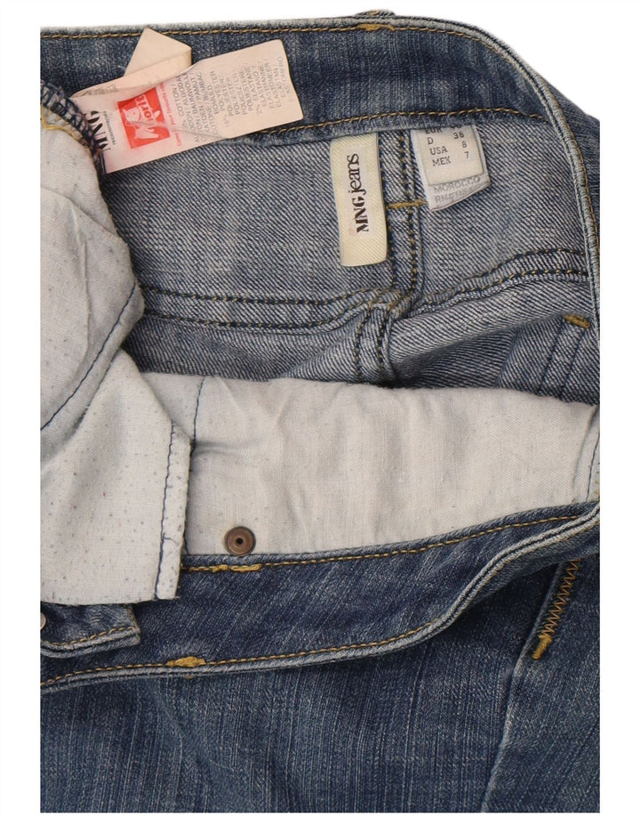 Fusta de denim cu grafică asimetrică pentru femei Mango EU 40 Medium W30 Bumbac albastru