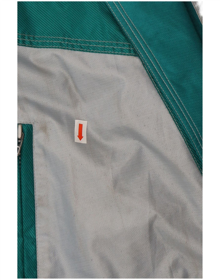 Jachetă de schi cu grafică vintage pentru bărbați EU 48 Medium Green Colorblock Poliamidă