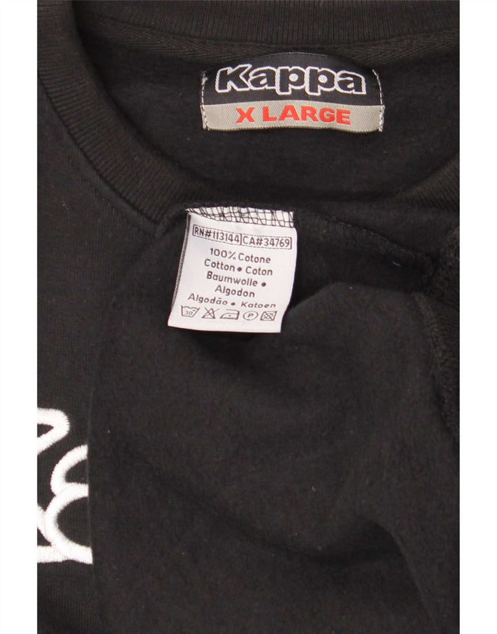 Hanorac grafic pentru bărbați Kappa Jumper XL bumbac negru