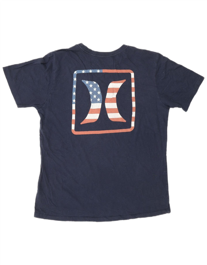 Tricou grafic HURLEY pentru bărbați Top mediu din bumbac bleumarin