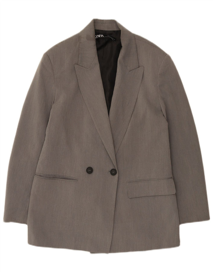 Jachetă blazer supradimensionată pentru femei Zara UK 10, gri mic